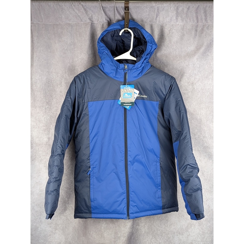Columbia Doug Firocious Jacket Youth L Blue Navy Waterproof Hooded SY4615-433